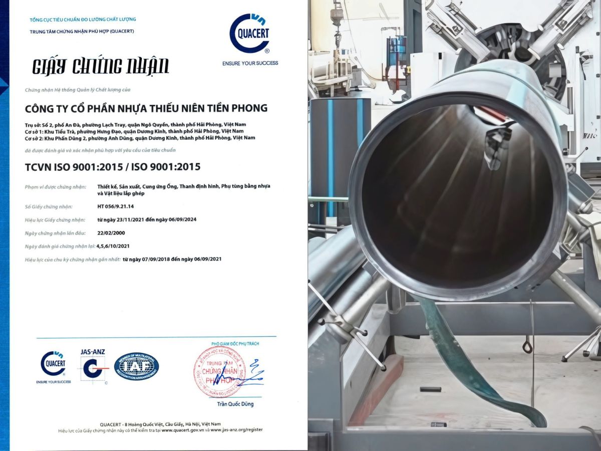 Chứng Chỉ Chất Lượng Ống HDPE Tiền Phong