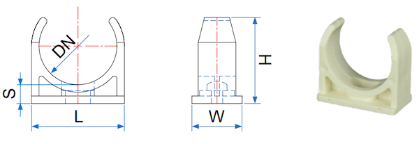 Kẹp đỡ ống PVC-U là g