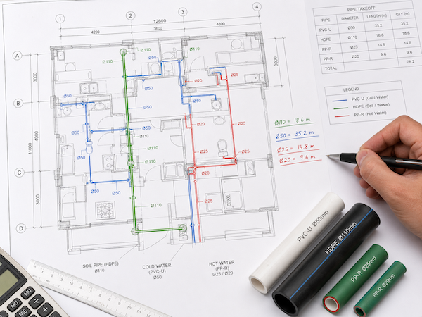 Các yếu tố ảnh hưởng đến cách tính khối lượng ống nhựa dự toán
